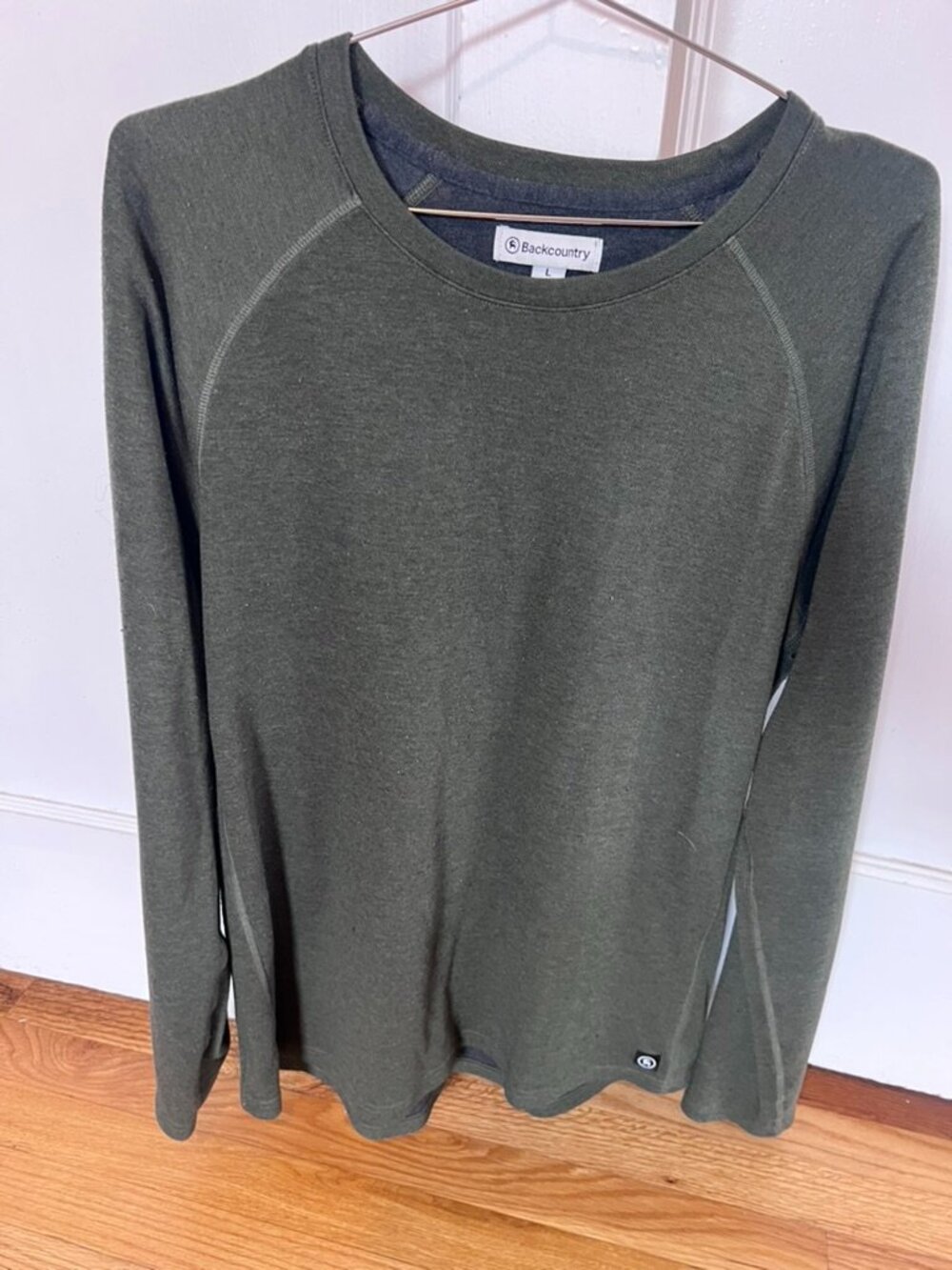 Backcountry Olive Green Long Sleeve Crewneck Size L Mens